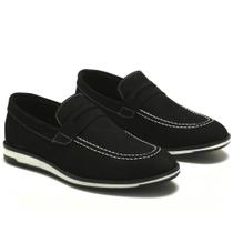 Sapato Sapatênis Masculino Camurça Preto