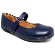 Sapato Sapatilha Boneca Fechado Confort Azul Marinho - PariShoes