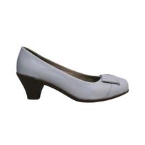 Sapato Scarpan Branco Off White Ana Hoffmann Salto Medio 510