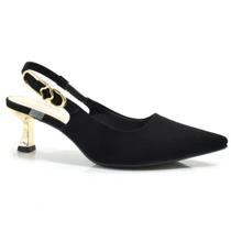 Sapato Scarpin Bebecê Cazzualen Bico Fino Salto Baixo Palatino Super Confortável T3814.335 (65914)