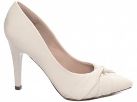 Sapato Scarpin Bico Fino Off White Torricella