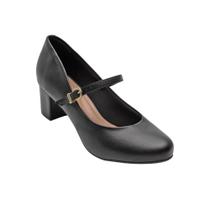 Sapato Scarpin Boneca Beira Rio Feminino Salto Bloco Preto Sapato Scarpin Boneca Beira Rio Feminino Salto Bloco Preto