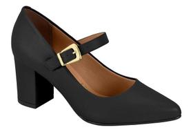 Sapato Scarpin Boneca Salto Bloco Médio 1290532 Feminino