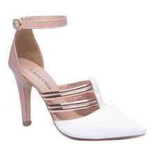 Sapato Scarpin Branco , Detalhe Rose, Noivas, Festas Ref: 66083A no.36