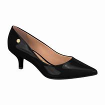 Sapato Scarpin com Verniz Salto Baixo Feminino Vizzano