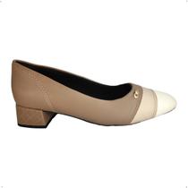 Sapato Scarpin Comfortflex Social salto Robusto Fivela 95302