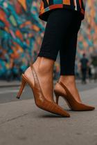 Sapato Scarpin Croco Feminino Calçado Aberto Atrás Salto Alto 9cm Fino 159 Sapato Scarpin Croco Feminino Calçado Aberto Atrás Salto Alto 9cm Fino 159