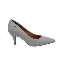 Sapato Scarpin De Festa Brilhoso Salto Médio Glamour Vizzano 1185702/GLI