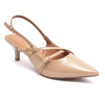 Sapato Scarpin Fem Vizzano Verniz Slingback Bege 1122.885 Sapato Scarpin Fem Vizzano Verniz Slingback Bege 1122.885