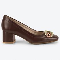 Sapato Scarpin Feminino Beira Rio Salto Médio Bloco 4337.102 Sapato Scarpin Feminino Beira Rio Salto Médio Bloco 4337.102
