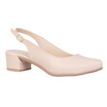 Sapato Scarpin Feminino Bico Fino Slingback Aberto Salto Baixo Azzav Sapato Scarpin Feminino Bico Fino Slingback Aberto Salto Baixo Azzav