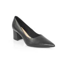 Sapato Scarpin Feminino com Salto Bloco em Couro Bottero Sapato Scarpin Feminino com Salto Bloco em Couro Bottero