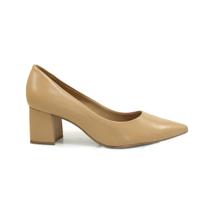 Sapato Scarpin Feminino com Salto Bloco em Couro Bottero