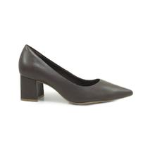 Sapato Scarpin Feminino com Salto Bloco em Couro Bottero Sapato Scarpin Feminino com Salto Bloco em Couro Bottero