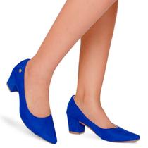 Sapato Scarpin Feminino Confort Camurça Salto Baixo A2.13