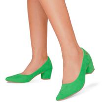 Sapato Scarpin Feminino Confort Camurça Salto Baixo A2.13 - Takata