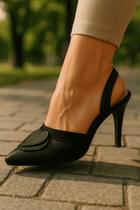 Sapato Scarpin Feminino Coração Slingback Social 185