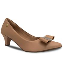 Sapato Scarpin Feminino Laço Manta Strass Salto Baixo Fino Confortável R2.30