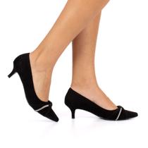 Sapato Scarpin Feminino Moda Denise Salto Fino Baixo 6 Cm Confortável