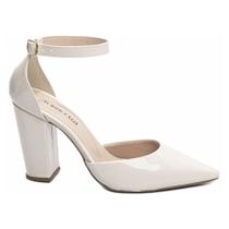 Sapato Scarpin Feminino Off White Salto Grosso 9cm 65-03B