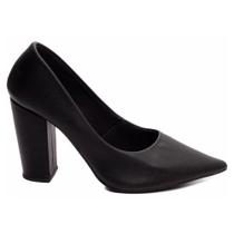 Sapato Scarpin Feminino Preto,Bico Fino Salto Alto Fino,