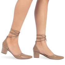 Sapato Scarpin Feminino Salome Amarraçao bico fino Fashion Sapato Scarpin Feminino Salome Amarraçao bico fino Fashion