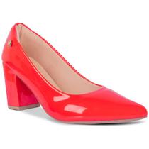 Sapato Scarpin Feminino Salto Alto Verniz Bico Fino