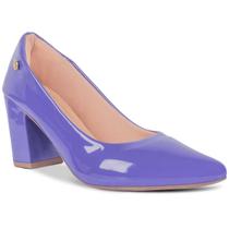 Sapato Scarpin Feminino Salto Alto Verniz Bico Fino