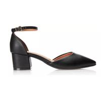 Sapato Scarpin Feminino Salto Bloco Calcanhar Fechado Fivela Vizzano 1220.317 Sapato Scarpin Feminino Salto Bloco Calcanhar Fechado Fivela Vizzano 1220.317