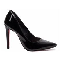 Sapato Scarpin Feminino Salto Fino 12cm Preto 80000A