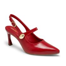 Sapato Scarpin Feminino Slingback Salto Fino Verniz Moda Dakota - Vermelho Sapato Scarpin Feminino Slingback Salto Fino Verniz Moda Dakota - Vermelho