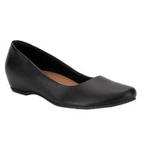 Sapato Scarpin Feminino Usaflex Couro Anabela AC0910 Joanete Preto
