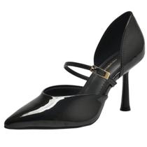Sapato Scarpin Feminino Verniz Salto Fino Elegante Via Marte