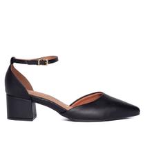 Sapato Scarpin Feminino Vizzano Bico Fino Salto Baixo Preto Sapato Scarpin Feminino Vizzano Bico Fino Salto Baixo Preto