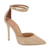 Sapato Scarpin Feminino Vizzano Salto Fino Alto Bico Fino Verniz Moderno Conforto