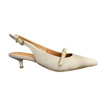 Sapato Scarpin Feminino Vizzano Slingback Salto Baixo