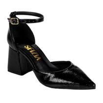 Sapato Scarpin Frente e Trazeiro Alice Verniz Show Preto Sapato Scarpin Frente e Trazeiro Alice Verniz Show Preto