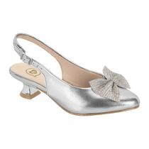 Sapato Scarpin Infantil Molekinha Juvenil Slingback Laço Sapato Scarpin Infantil Molekinha Juvenil Slingback Laço