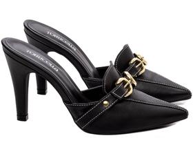 Sapato Scarpin Mule Salto Alto Fino Preto AVS 67055A Sapato Scarpin Mule Salto Alto Fino Preto AVS 67055A