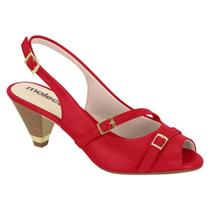 Sapato Scarpin peep Toe Aberto Fe Salto Medio Moleca 5633208