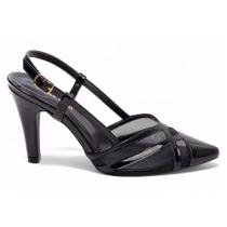 Sapato Scarpin Preto Salto Fino 9cm 67083A