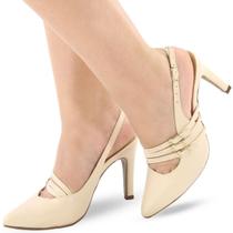 Sapato Scarpin Re&Ton Slingback Salto Médio Feminino SC12