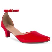 Sapato scarpin salome feminino salto baixo bico fino r2.28