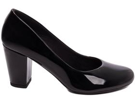 Sapato Scarpin Salto Alto Bico Redondo Verniz Preto Sapato Scarpin Salto Alto Bico Redondo Verniz Preto