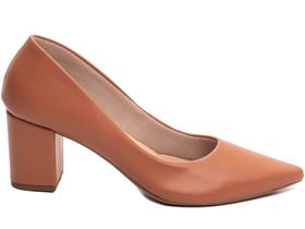 Sapato Scarpin Salto Alto Caramelo Confortável Elegante