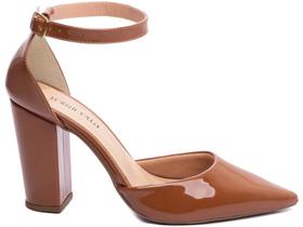 Sapato Scarpin Salto Alto Grosso Bico Fino 9 cm Torricella