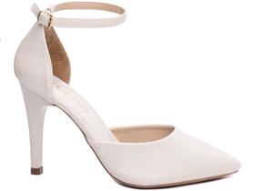 Sapato Scarpin Salto Alto Saia E Blusa Verniz Branco Sapato Scarpin Salto Alto Saia E Blusa Verniz Branco