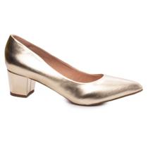 Sapato Scarpin Salto Bloco Grosso Baixo Arrasadora