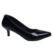 Sapato Scarpin Salto Fino Verniz Preto Ref.: 9300-01A_AR