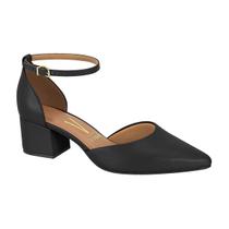 Sapato Scarpin Salto Grosso Baixo Feminino Vizzano